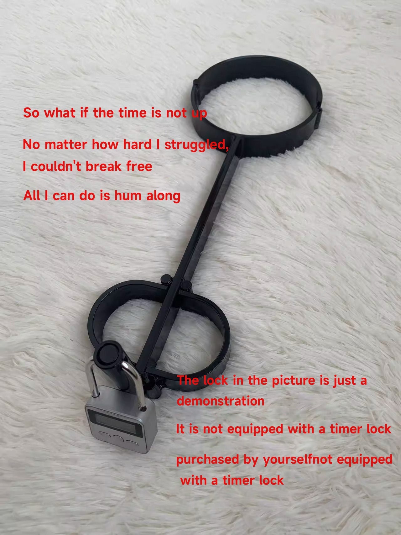 SM neck hand one word shackle self-binding hanging time lock props original tool adult alternative toy 杨子仪-t-equipment