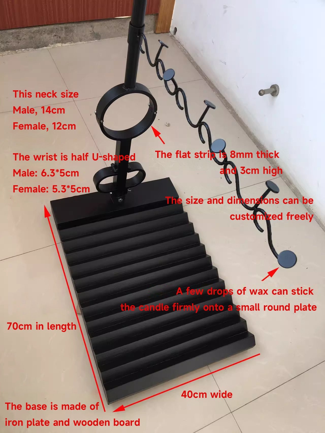SM punishment kneeling wax dripping self-binding can be hung time lock fast handcuffs self-locking alternative adult 杨子仪-t-equipment