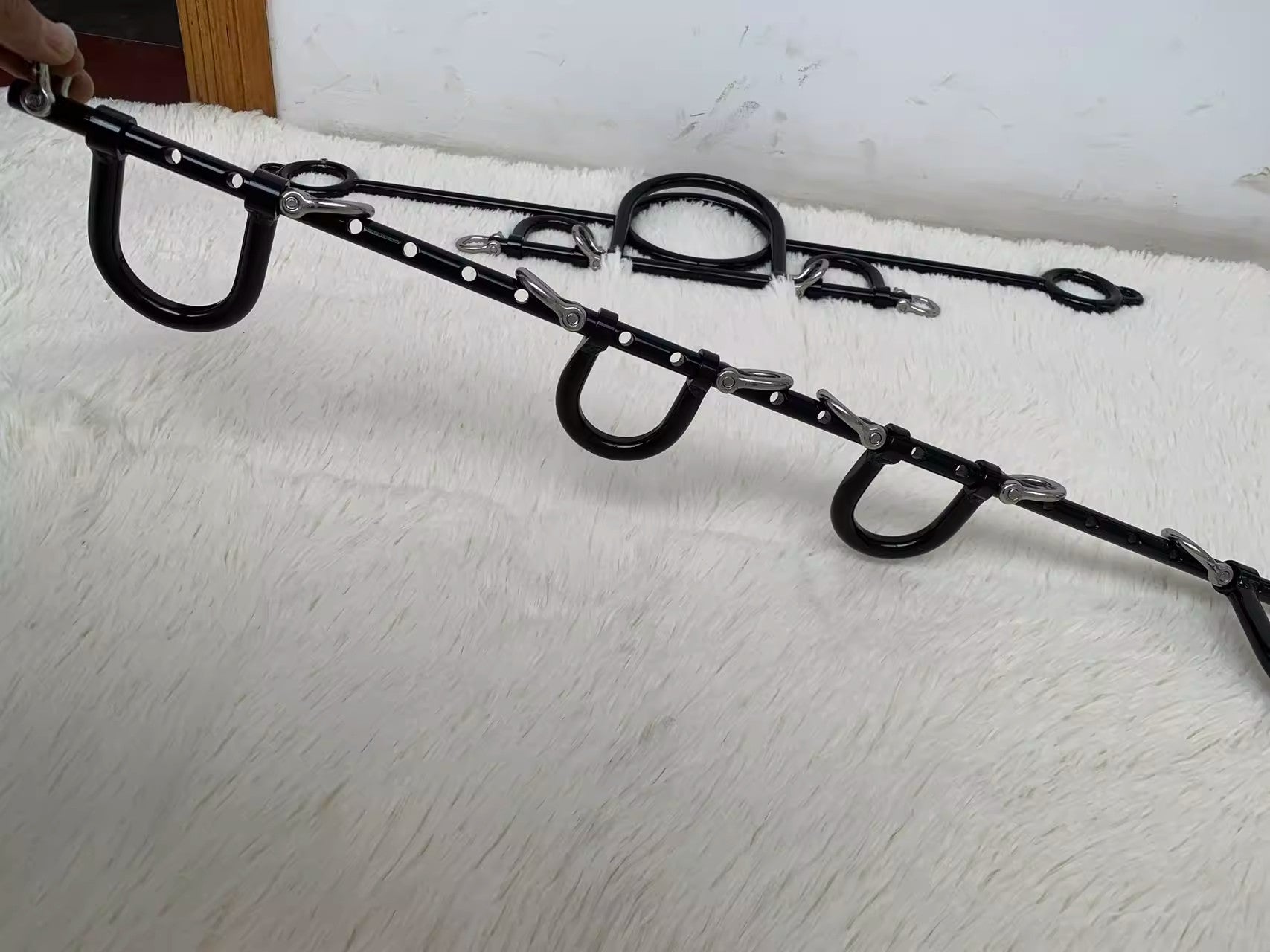 SM neck hand and foot shackle leg and foot iron restraint set adult toys flirting passion tools tools nipple clamps 杨子仪-t-equipment