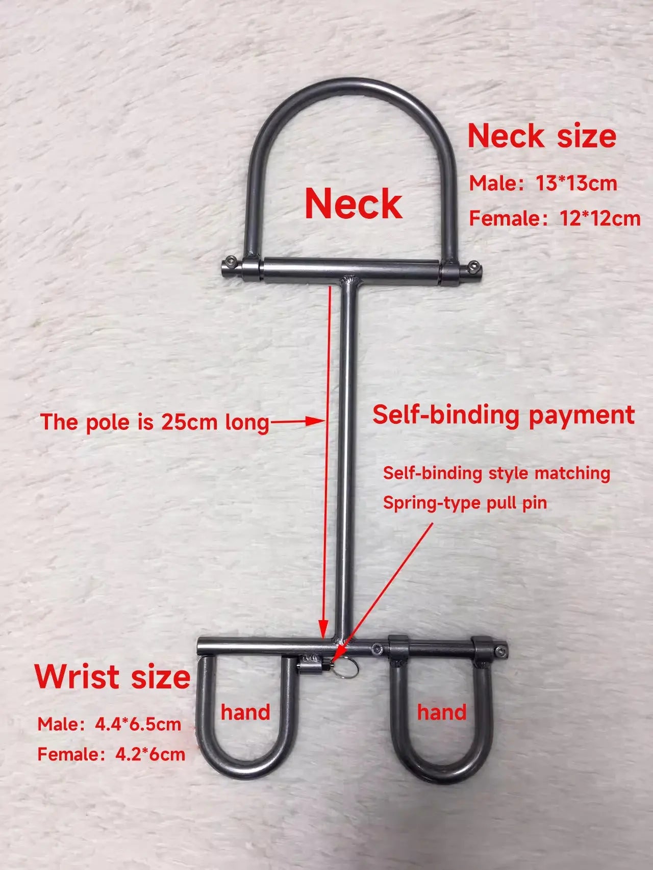 Spider series hand and neck shackles, death shackles, collars, leg shackles, metal restraints, self-binding artifacts, SM alternative sexual torture devices 杨子仪-t-equipment