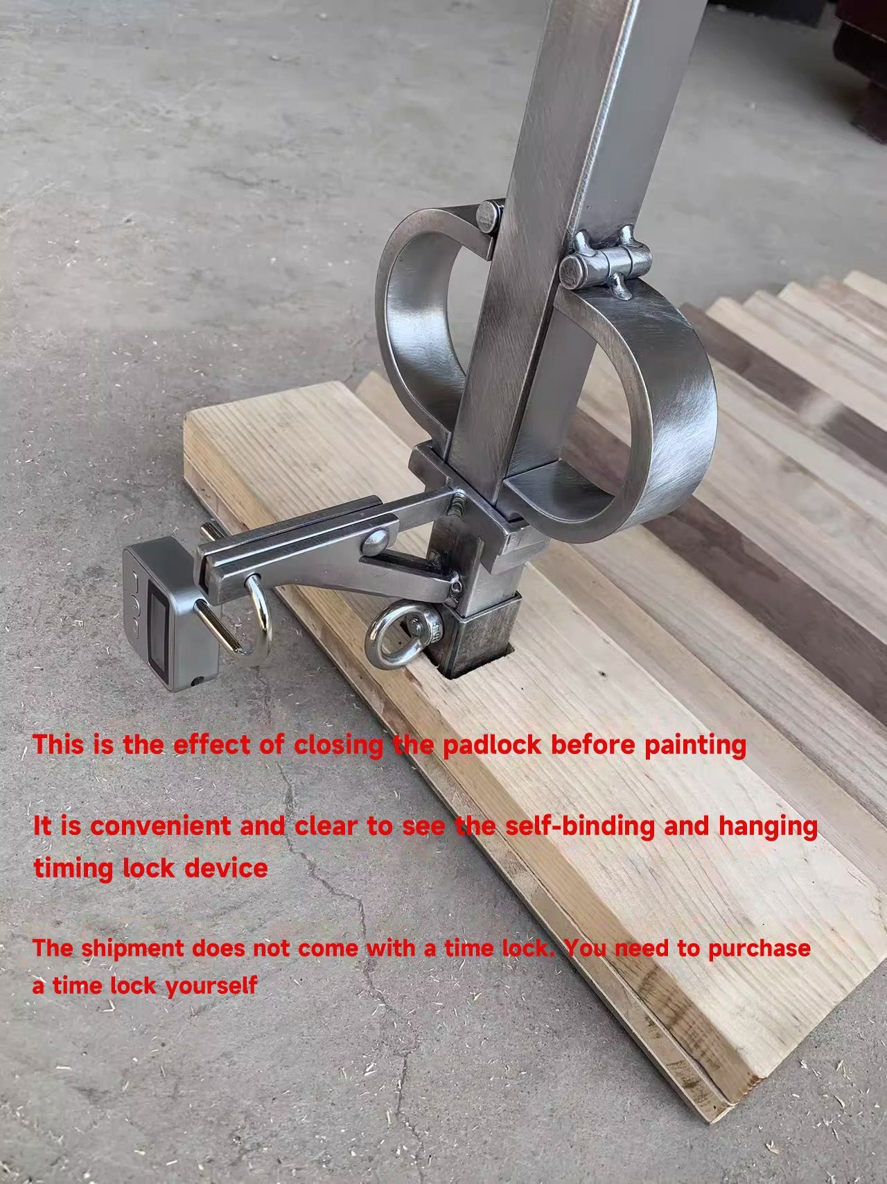 SM punishment kneeling wax dripping self-binding can be hung time lock fast handcuffs self-locking alternative adult 杨子仪-t-equipment