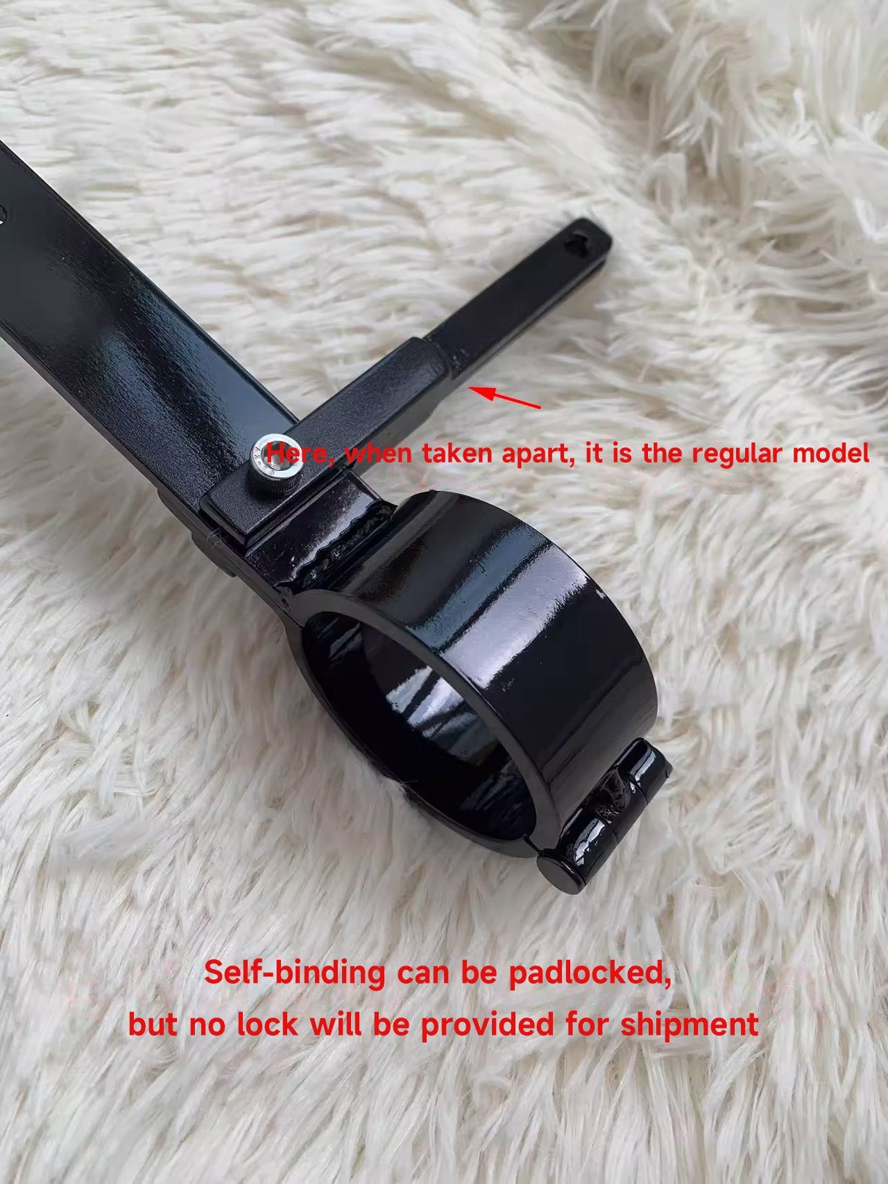 SM neck hand one word shackle self-binding hanging time lock props original tool adult alternative toy 杨子仪-t-equipment